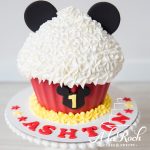 Mickey Mouse giant cupcake. Photo taken by Nicole Butler Photography