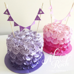 Ombre Rosette Smash Cake - Newcastle Cake Decorator