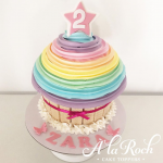 Rainbow Swirl Giant Cupcake