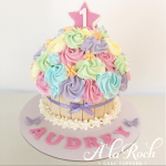 Rainbow Rosette Giant Cupcake Newcastle Cake Decorator